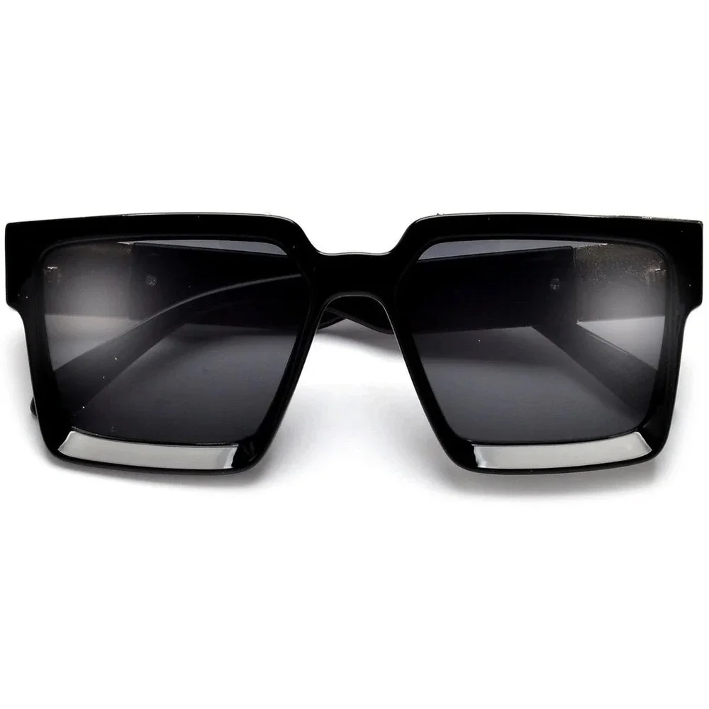 Square‎ Sunglasses Designer Style Gold Accent Oversized Fashion Shades UV400 New